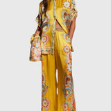 Cashew Satin Oversized Pants