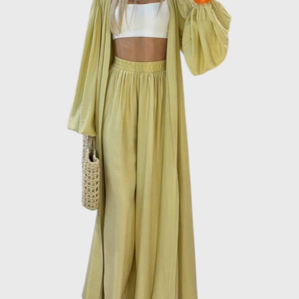 Rivka Pleated Sleeve Long Top
