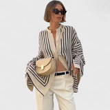 Or Striped Long-Sleeve Top