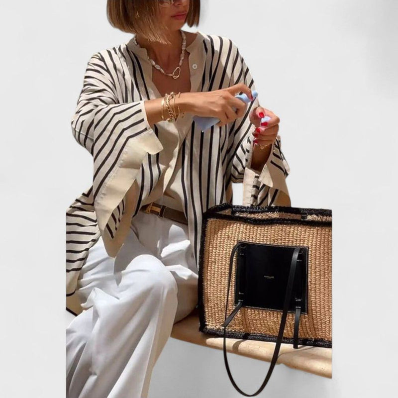 Or Striped Long-Sleeve Top