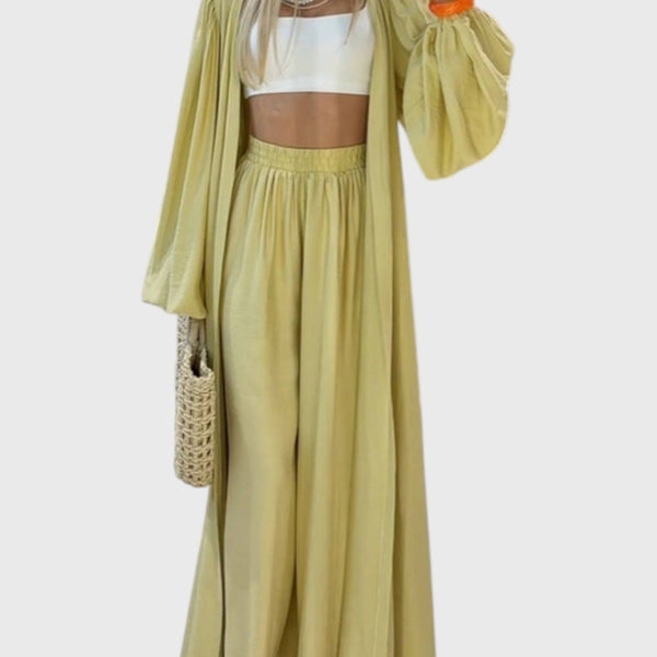 Rivka Pleated Sleeve Long Top