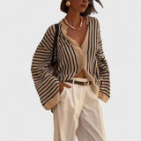 Or Striped Long-Sleeve Top