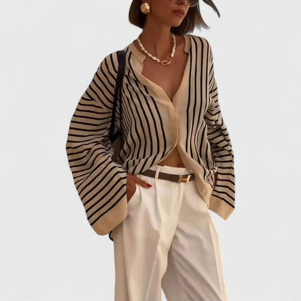 Or Striped Long-Sleeve Top