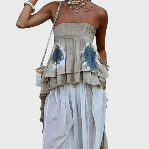 Sofia Strapless Layered Top