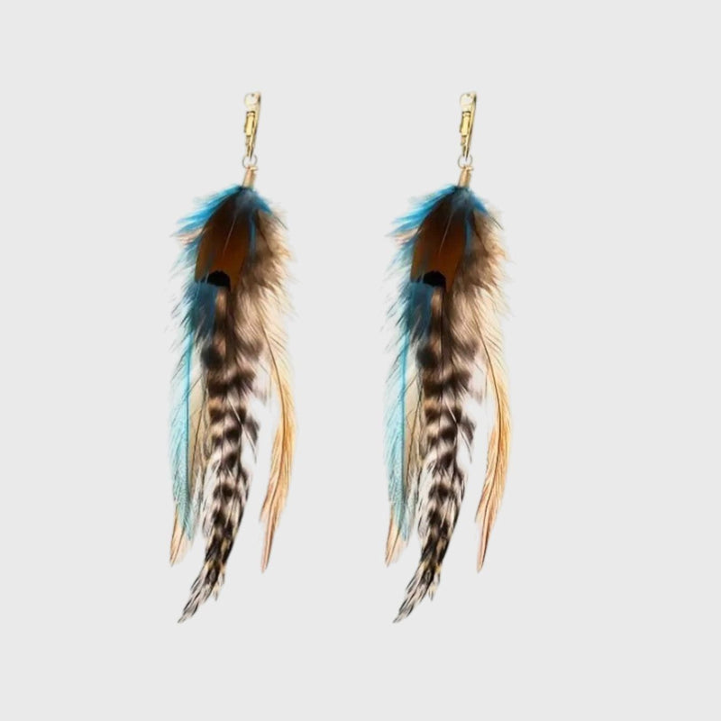Yaara Boho Feather Earrings