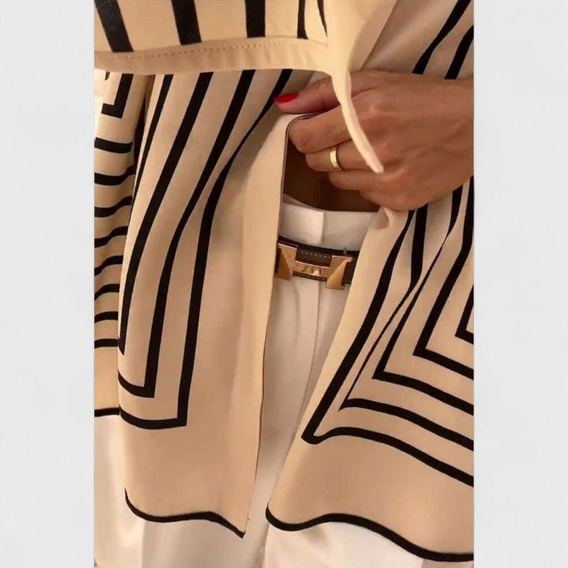 Or Striped Long-Sleeve Top
