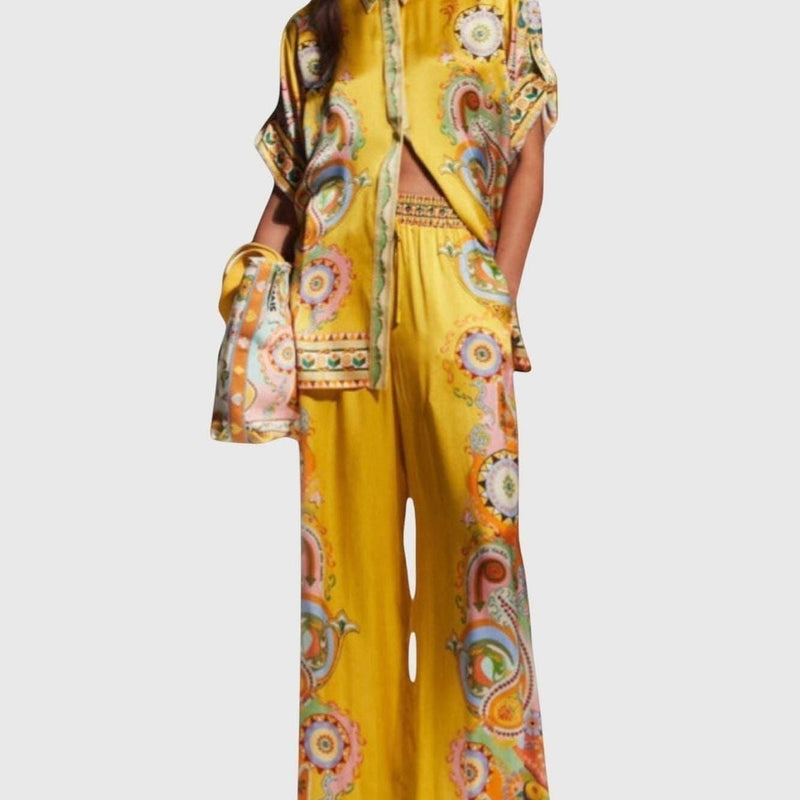 Cashew Satin Oversized Shirt