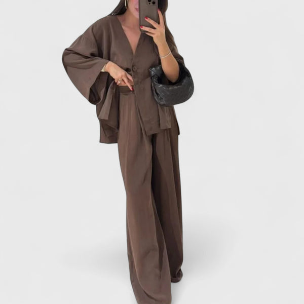 Lior V-Neck Two-Piece Set