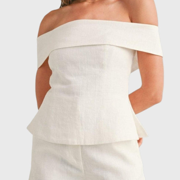 Noga White Linen Set