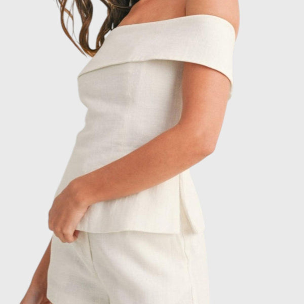 Noga White Linen Set