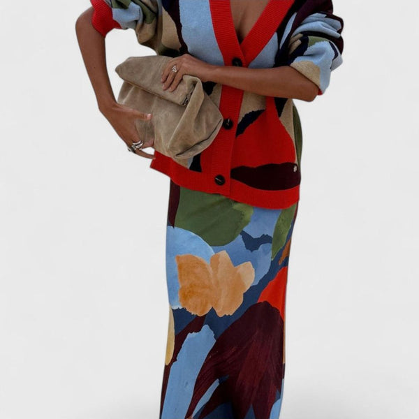 Abstract Geometric Pattern Skirt
