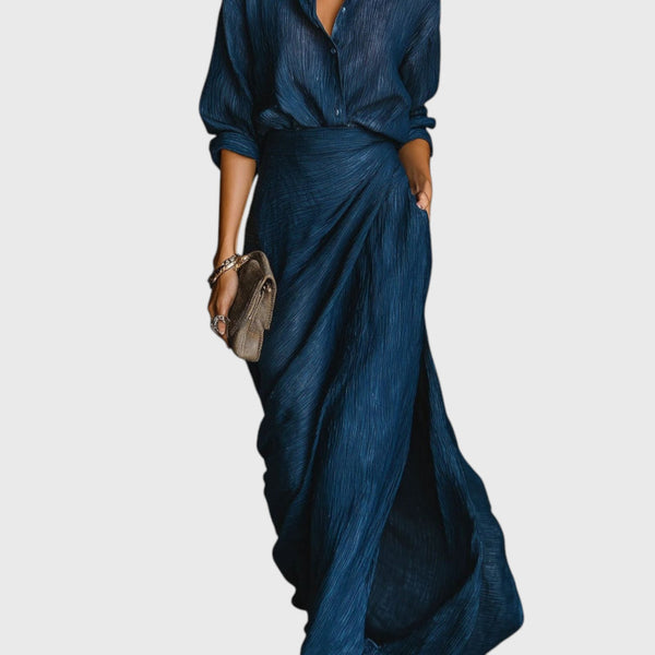 Noga Blue Linen Set