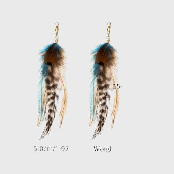 Yaara Boho Feather Earrings
