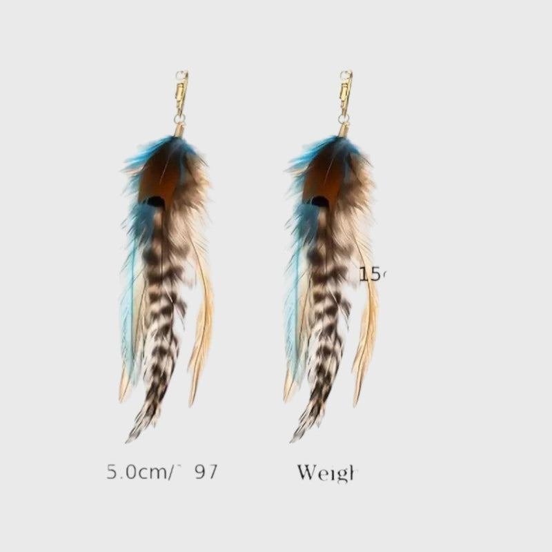 Yaara Boho Feather Earrings