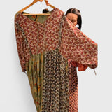 Tehila Patchwork Midi Dress