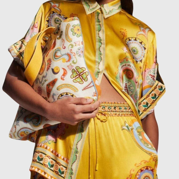 Cashew Satin Oversized Shirt