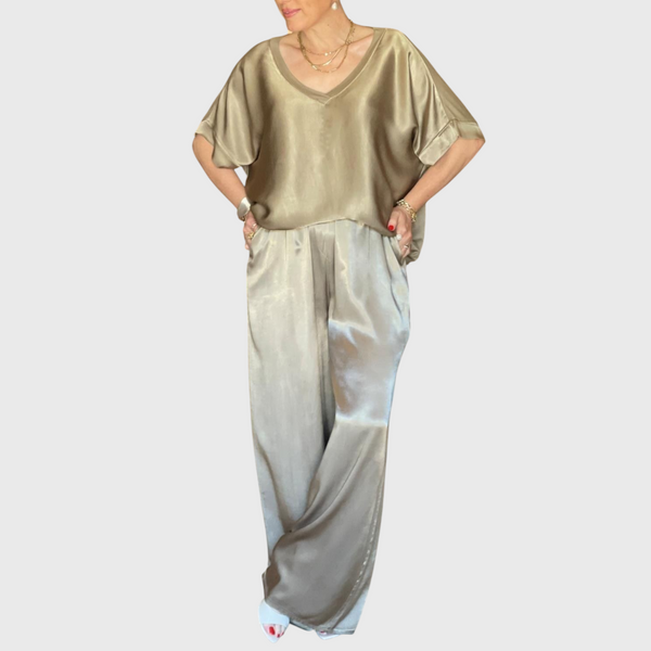 Tal Satin V-Neck Set