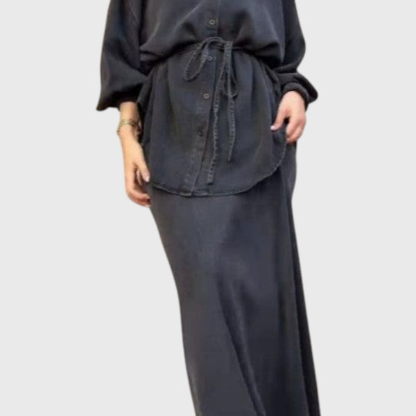 Talia Drawstring Shirt Set
